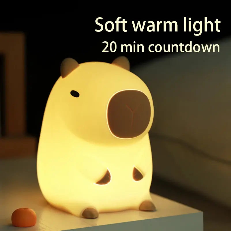 Capybara Shape: Transform your space with the charming presence of our dual-functional capybara night light. Not only does it provide practical illumination, but it also adds a touch of whimsy with its cute and amusing capybara shape.